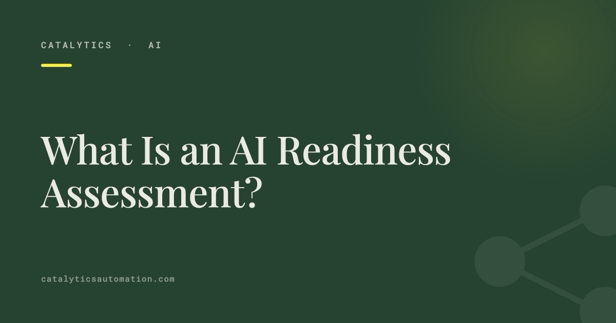Cover: What Is an AI Readiness Assessment? — Catalytics Automation