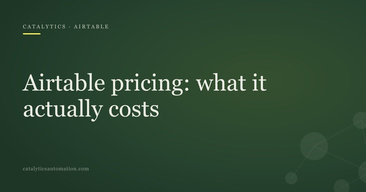Airtable pricing plans compared by team shape