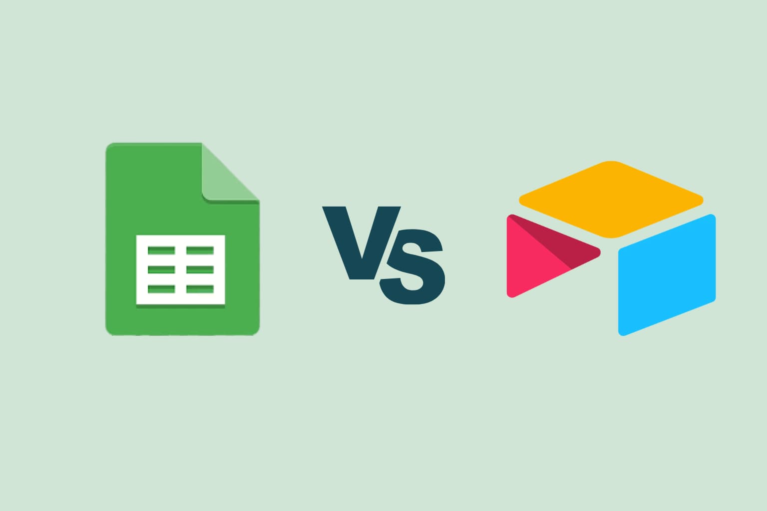 Google Sheets client tracker compared to the same data structured as a relational Airtable database with linked records and filtered views.