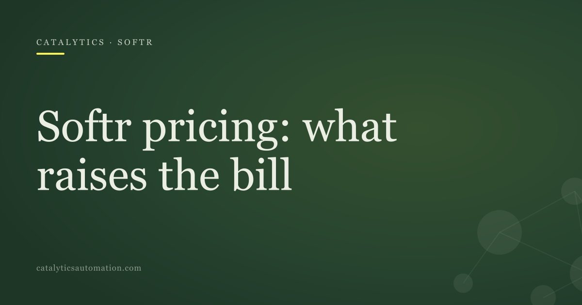 Softr pricing plans compared by team and client count